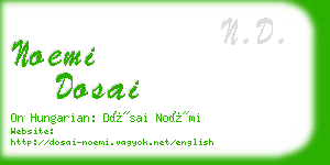 noemi dosai business card